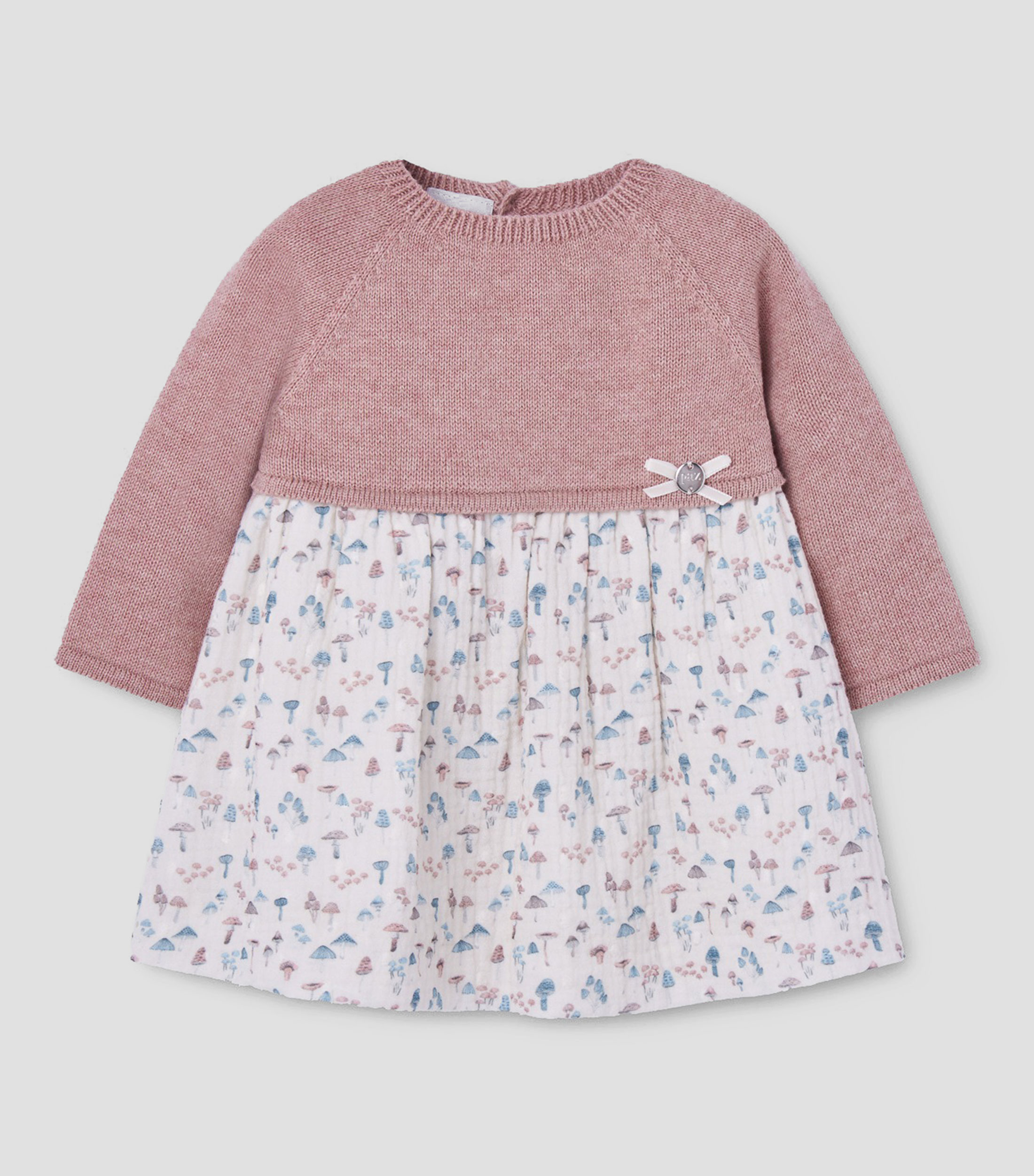 Vestido para Ceremonia con Print de Setitas Bebé